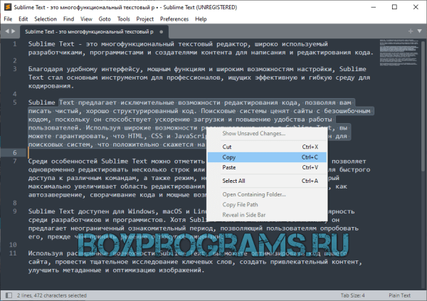 Sublime Text для Windows