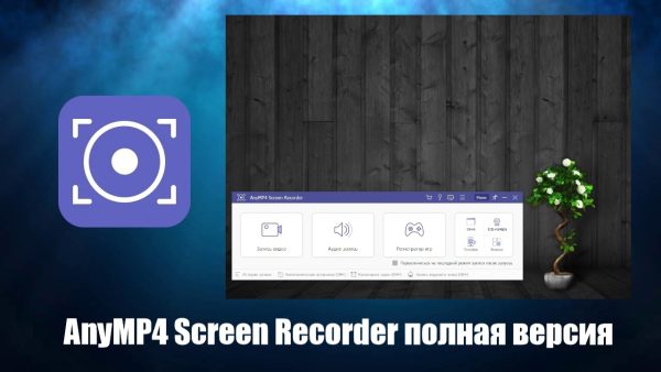 Обзор программы AnyMP4 Screen Recorder на русском языке